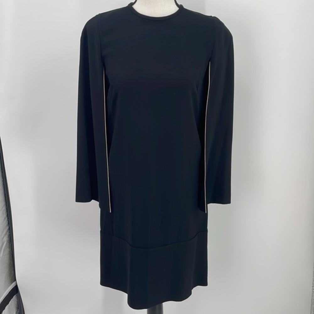 UEC vintage Givenchy black cape long sleeve midi dress size 4